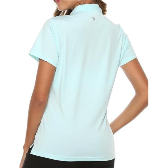 Women's Golf Polo Short Sleeve Shirts Lightweight Moisture Wicking Collared - Picture 3 of 7